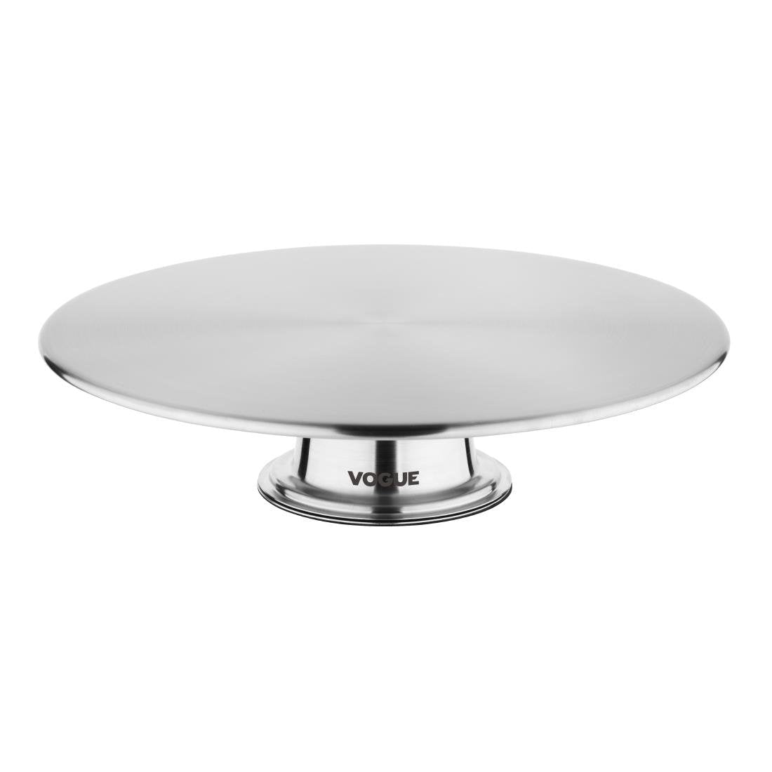 Vogue St/St Rotating 30cm Cake Stand DP238 - Whisk Hospitality - DP238