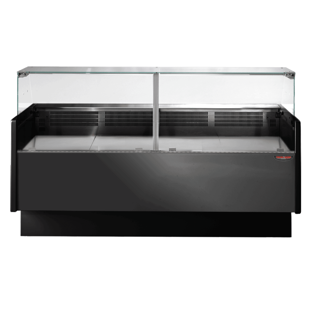 Tecnodom Serie MR80 Black 2000mm Wide Deli Display with Storage and Castors - TDMR - 0820B - Whisk Hospitality - TDMR-0820B