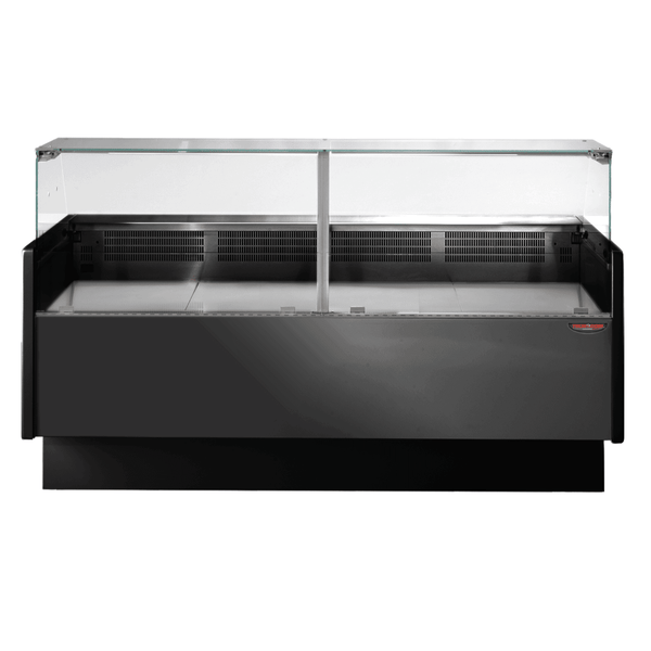 Tecnodom Serie MR80 Black 2000mm Wide Deli Display with Storage and Castors - TDMR - 0820B - Whisk Hospitality - TDMR-0820B