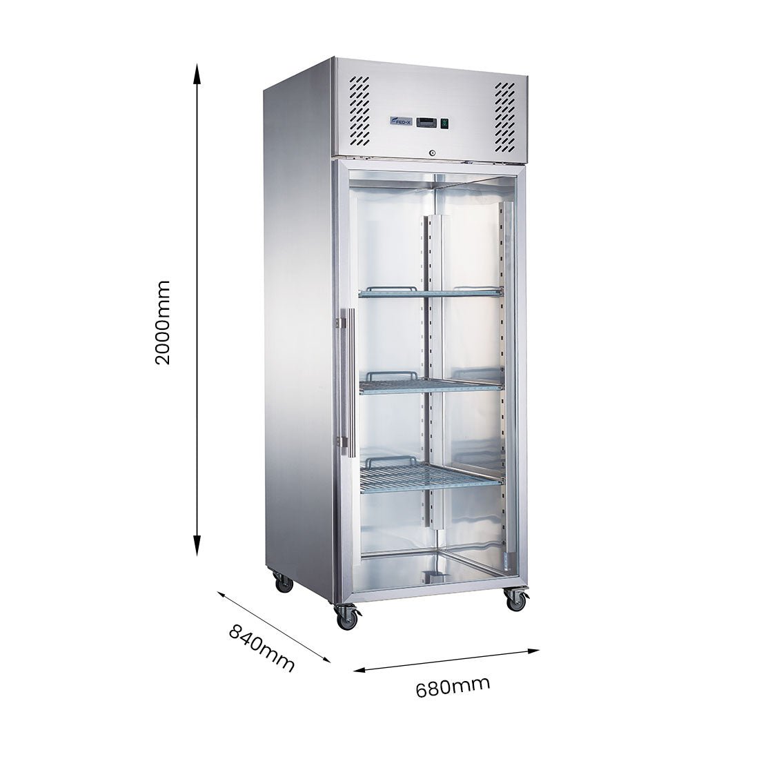 FED - X S/S Full Glass Door Upright Freezer - XURF600G1V - Whisk Hospitality - XURF600G1V