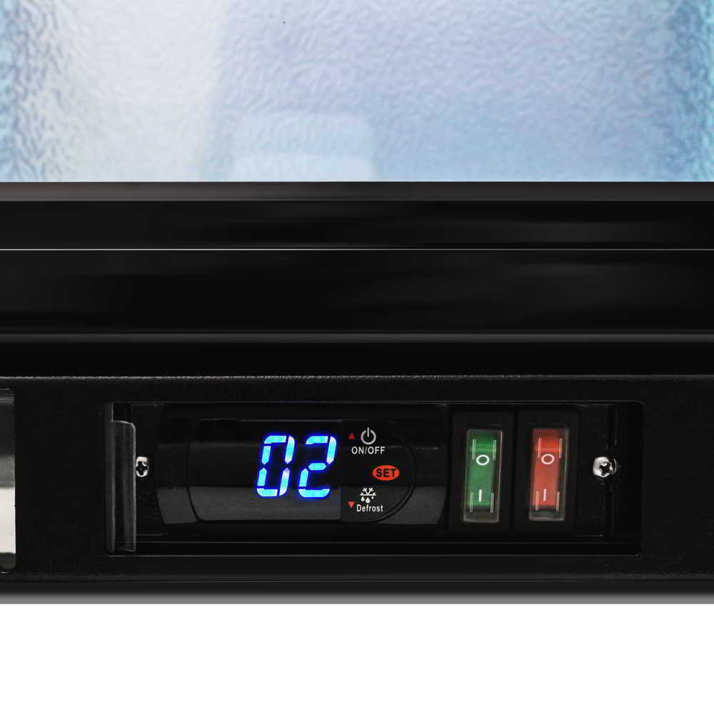 AG Twin Sliding Door Bar Fridge - Black Body & Doors BEER2 - SD - Whisk Hospitality - BEER2-SD