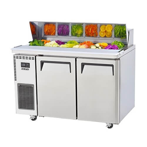 Skipio SHR12 - 2 Salad Side Prep Table With Lid 1200mm Wide - Whisk Hospitality - SHR12-2