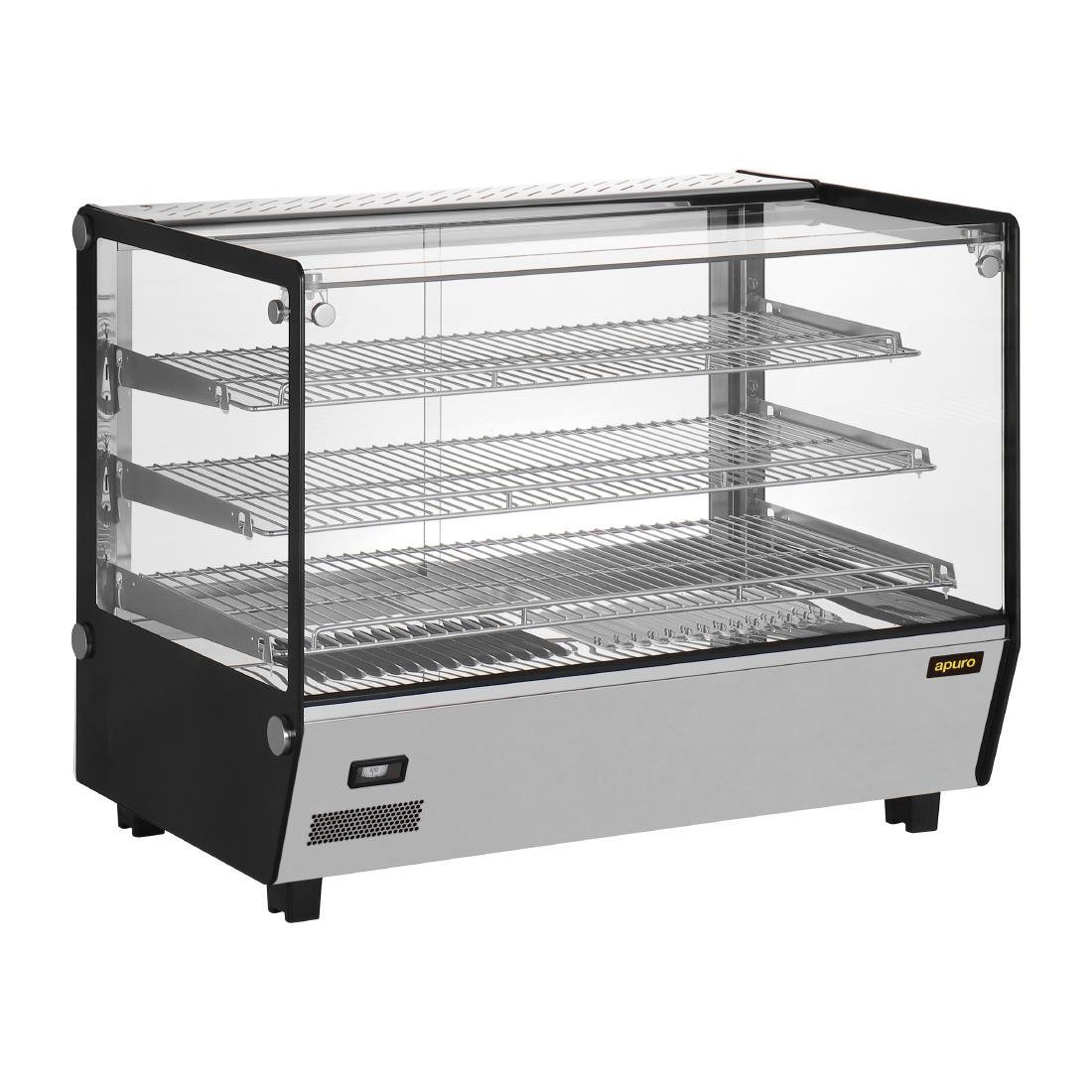 Apuro Square Countertop Heated Food Display - 160Ltr HW924 - A - Whisk Hospitality - HW924-A