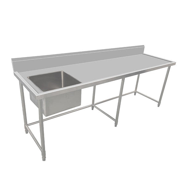 Work Bench - Single Sink with Leg Brace - Left Sink / 600 / ASS-2160L - Whisk Hospitality - 631600