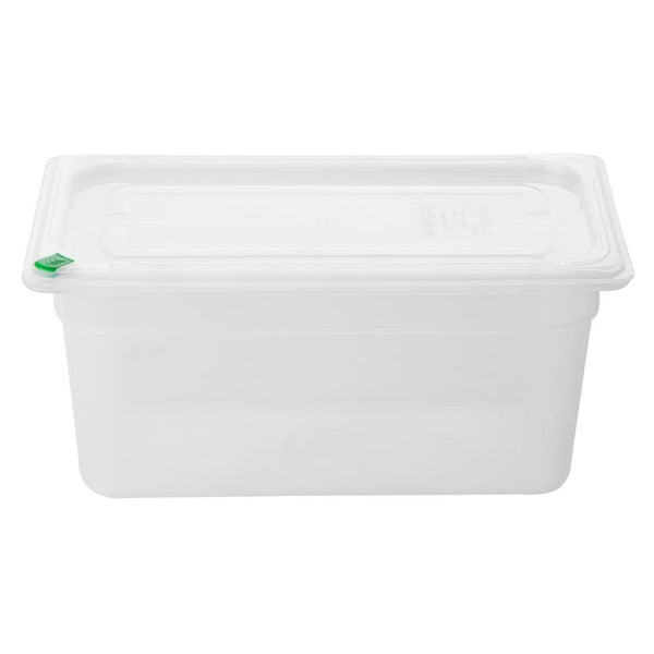 Hygiplas Click PP 1/3 GN with Lid & 7 Colour clips - 150mm 5.3Ltr (Pack 4) FZ093 - Whisk Hospitality - FZ093