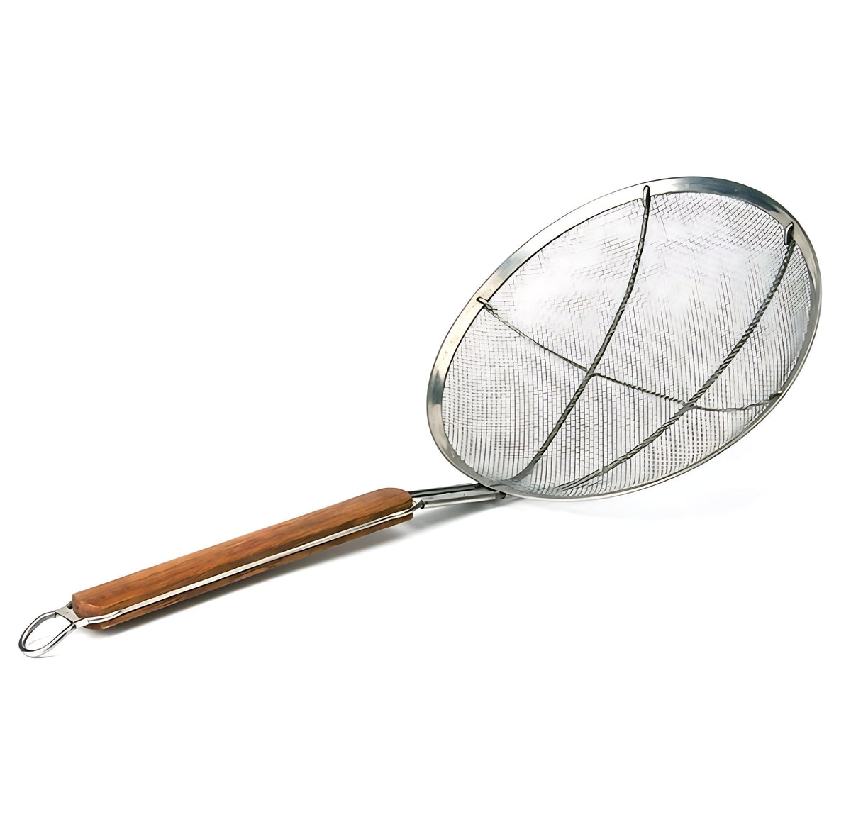 Skimmer - S/S - Mesh - Wide Rim - Wooden Handle - 280mm - 11" - Whisk Hospitality - 800