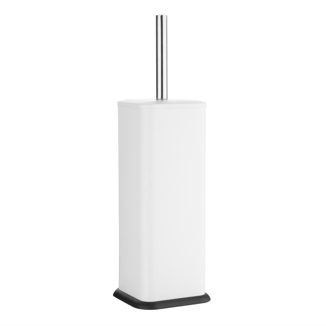 Jantex Square Toilet Brush & Holder White HT477 - Whisk Hospitality - HT477