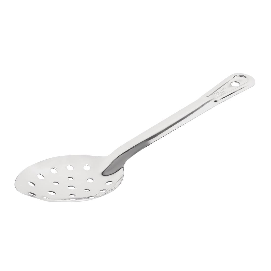 Vogue Serving Spoon Perforated St/St - 280mm 11" J631 - Whisk Hospitality - J631