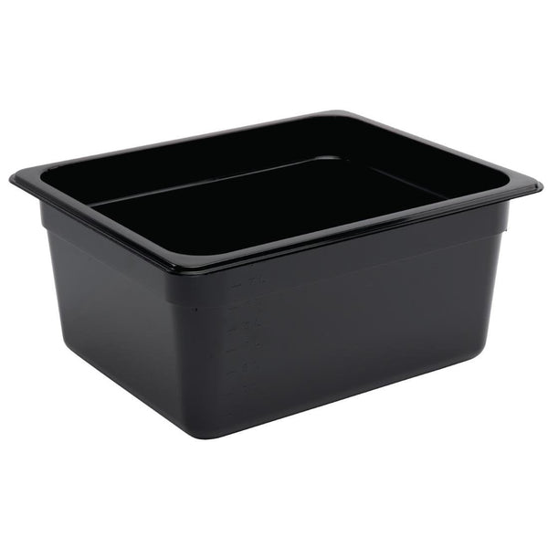 Vogue Black Polycarbonate - GN 1/2 150mm U460 - Whisk Hospitality - U460
