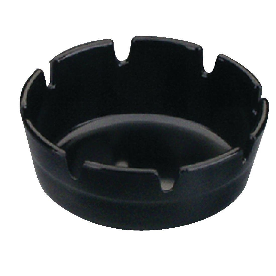 Olympia Ashtray Black - 100mm 4" P842 - Whisk Hospitality - P842