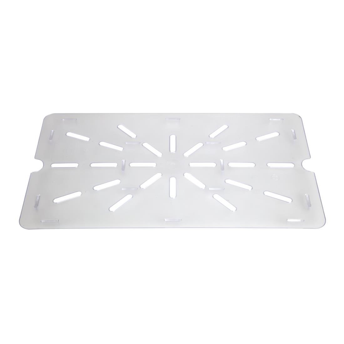 Vogue Clear Polycarbonate Drainer Plate - GN 1/1 U485 - Whisk Hospitality - U485