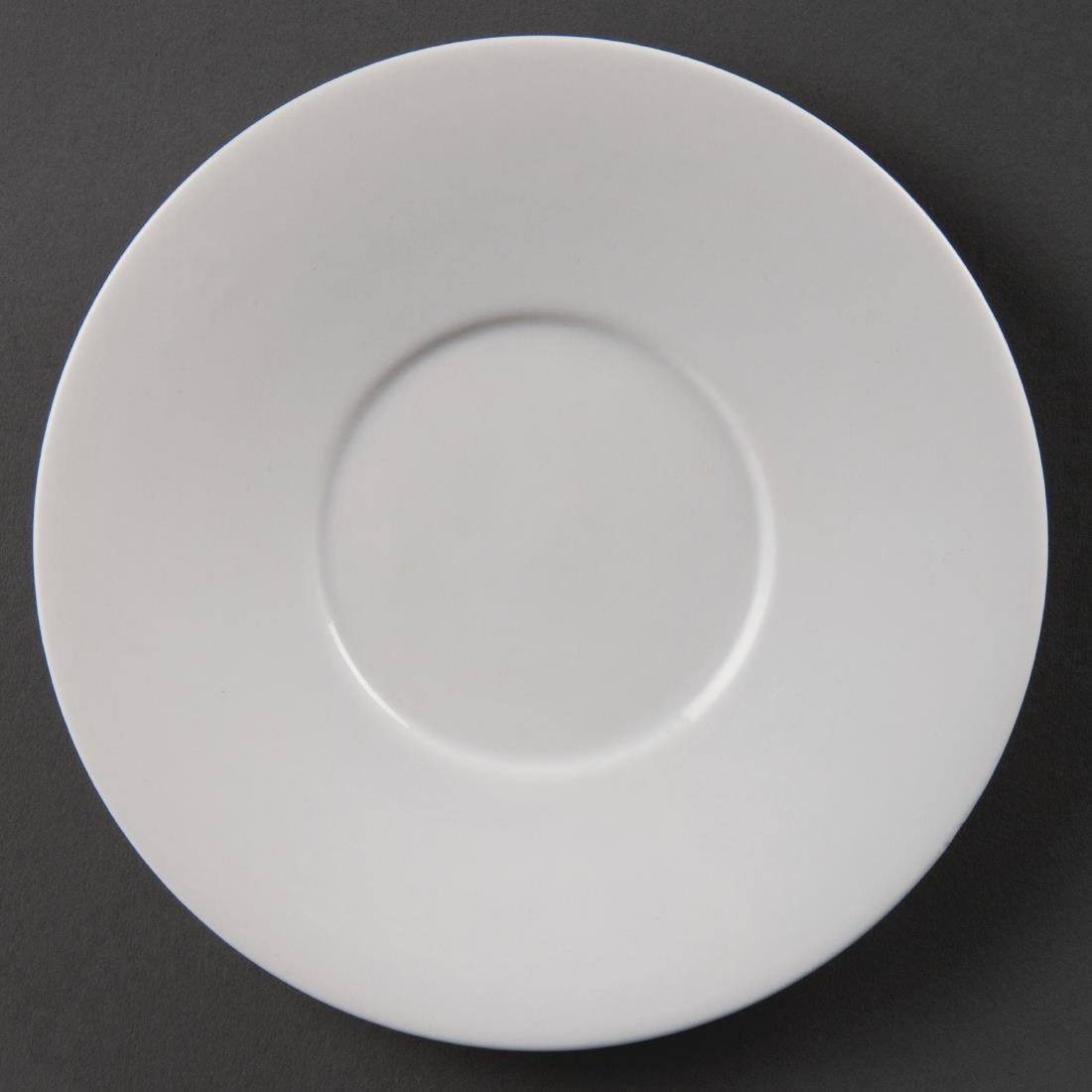Olympia Whiteware Saucer for 7oz Low Cup CE536 White - 150mm (Box 12) CE537 - Whisk Hospitality - CE537