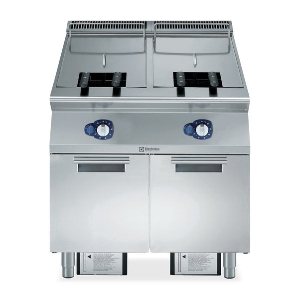 Electrolux 900XP 23L + 23L Double Pan Gas Fryer 800mm E9KKGABAMEA - Whisk Hospitality - E9KKGABAMEA