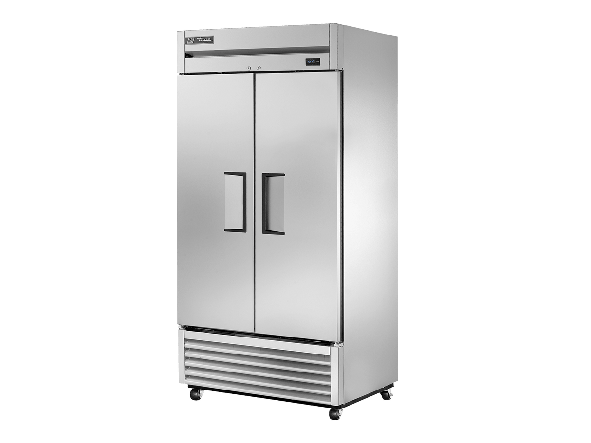 True Refrigeration Upright Foodservice Freezer 2 Full Solid Swing Doors - T - 35F - HC - Whisk Hospitality - T-35F-HC