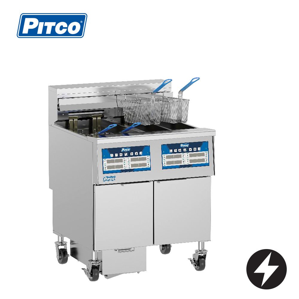 EP14FF-2/FD | Cold Zone Electric Fryer Bank, 2 x 25L with Filter Drawer - Whisk Hospitality - EP14FF-2/FD