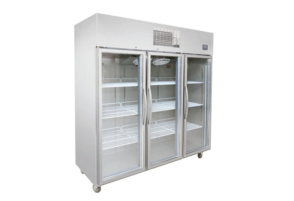 Thermaster 1500L Full-Width Three Glass Door Upright Display Fridge SFWCG1500 - Whisk Hospitality - SFWCG1500