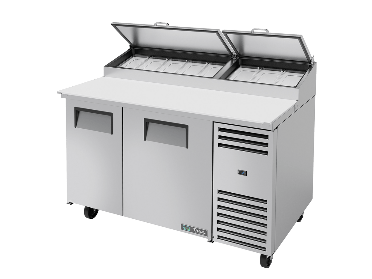 True Refrigeration Pizza Prep Table 8x 1/3 Top Pans 2 Solid Swing Doors - TPP - AT - 60 - HC - Whisk Hospitality - TPP-AT-60-HC