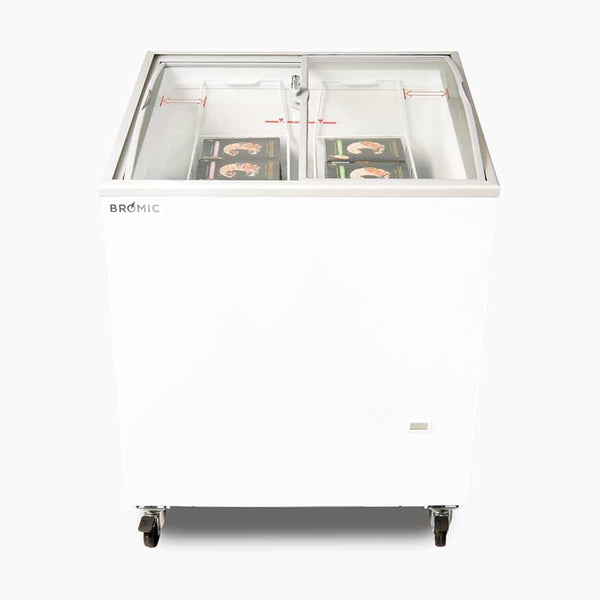 Bromic Display Chest Freezer - 176L - Curved Glass Top - Whisk Hospitality - CF0200ATCG-NR