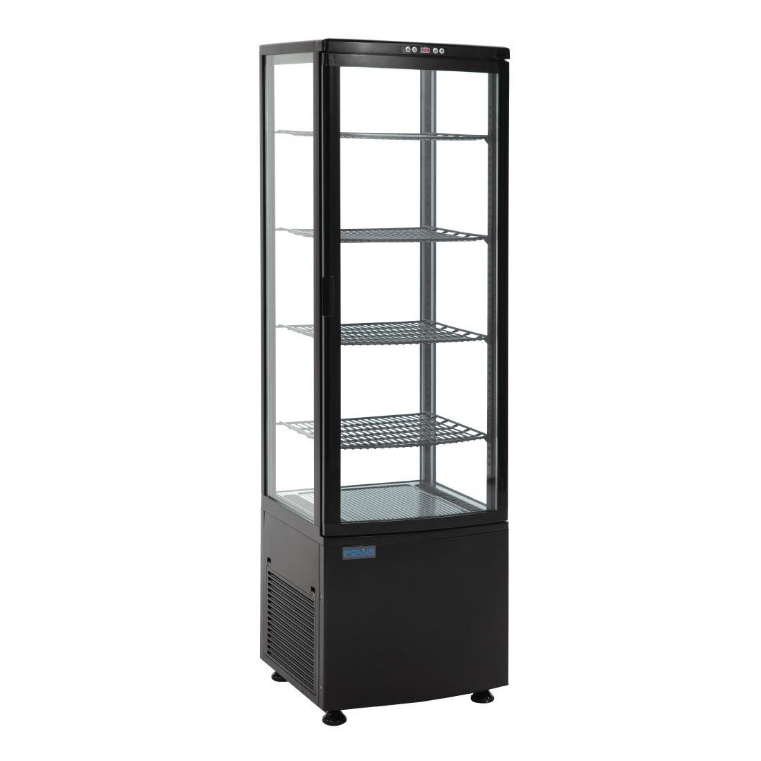 Polar C - Series Curved Door Display Fridge 235Ltr Black DP289 - A - Whisk Hospitality - DP289-A