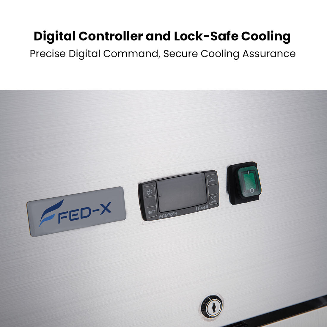 FED - X S/S Two Full Glass Door Upright Freezer - XURF1200G2V - Whisk Hospitality - XURF1200G2V