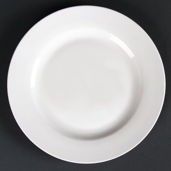 Olympia Lumina Wide Rimmed Round Plate - 200mm 7 3/4'' (Box 6) CD623 - Whisk Hospitality - CD623