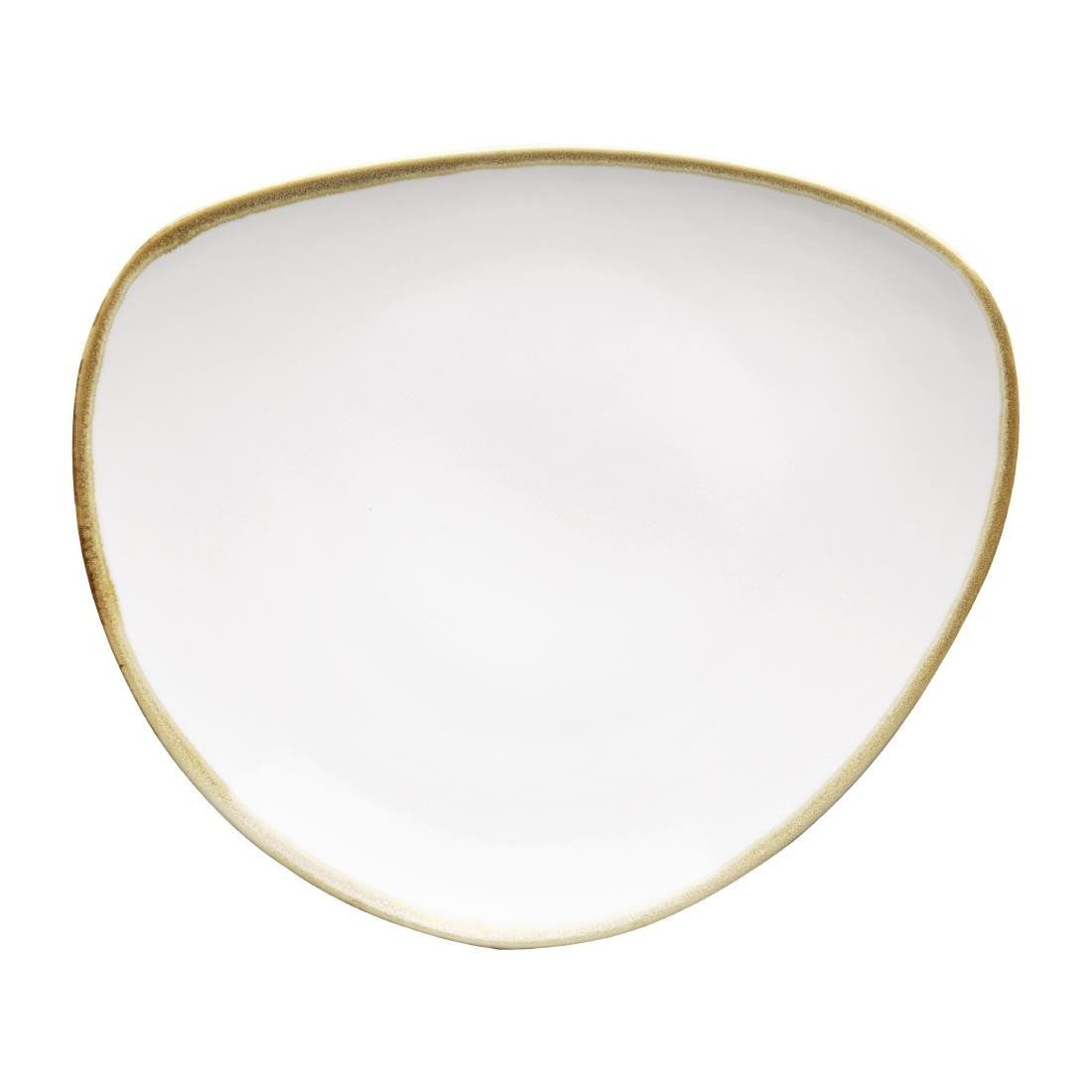 Olympia Kiln Chalk Tri Plate - 230mm 9" (Box 6) FB984 - Whisk Hospitality - FB984