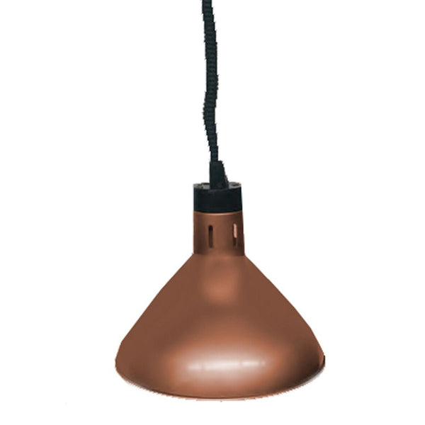 Pull down heat lamp antique copper 270mm Round HYWBL09 - Whisk Hospitality - HYWBL09