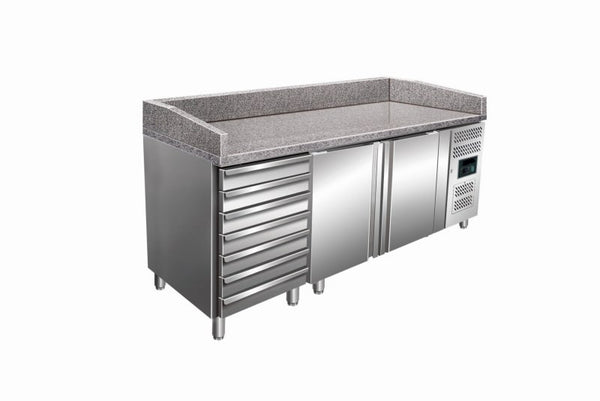 NorskNSK-PZ2610TNST Stone Top Workbench Fridge - Whisk Hospitality - 3PA-7355-NSK-PZ2610TN