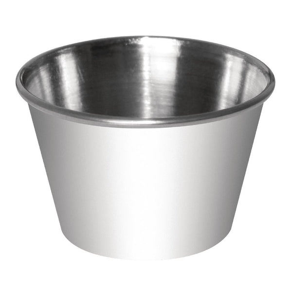 Olympia Sauce Cup St/St - 70ml 2.5oz (Box 12) GG878 - Whisk Hospitality - GG878