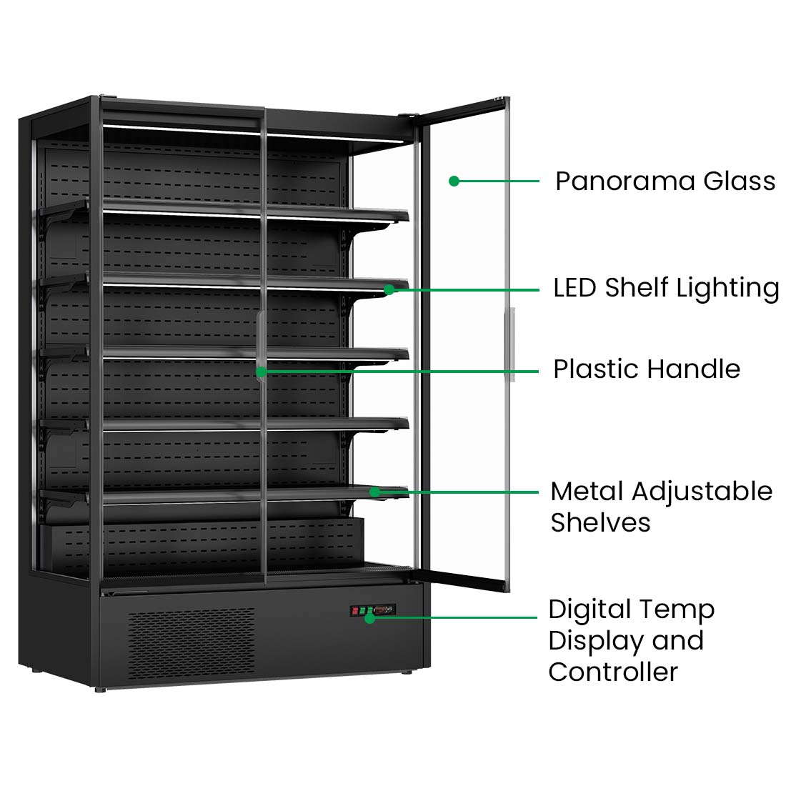Thermaster Supermarket Panorama 2 Door Chiller Display - DC - 125B - Whisk Hospitality - DC-125B