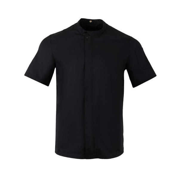 Southside Harlem Chefs Jacket Black Short Sleeve Mesh - Size M BA115 - M - Whisk Hospitality - BA115-M