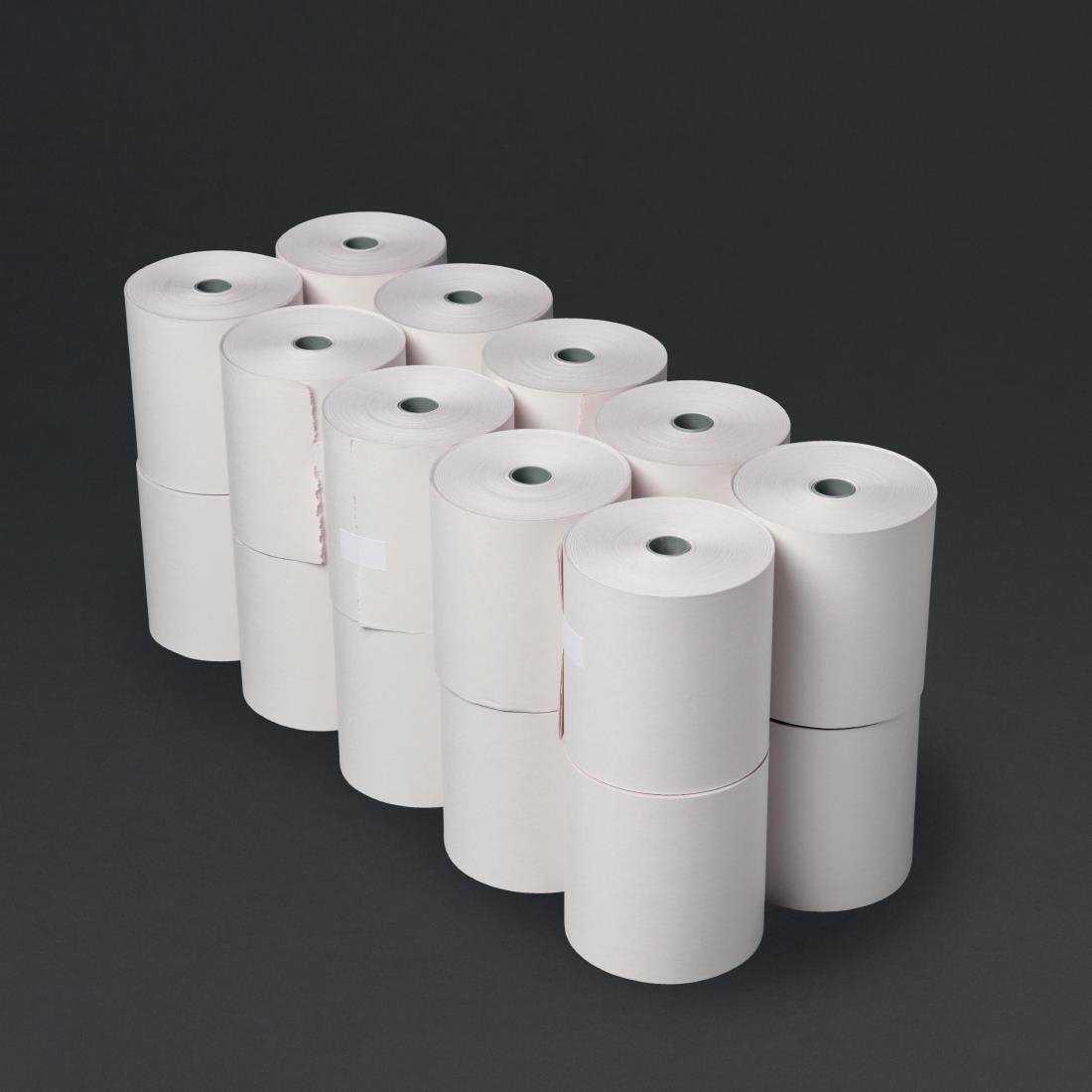 Olympia Non - Thermal Till Roll - 76x70mm 2ply (White/Pink) (Box 20) DK595 - Whisk Hospitality - DK595