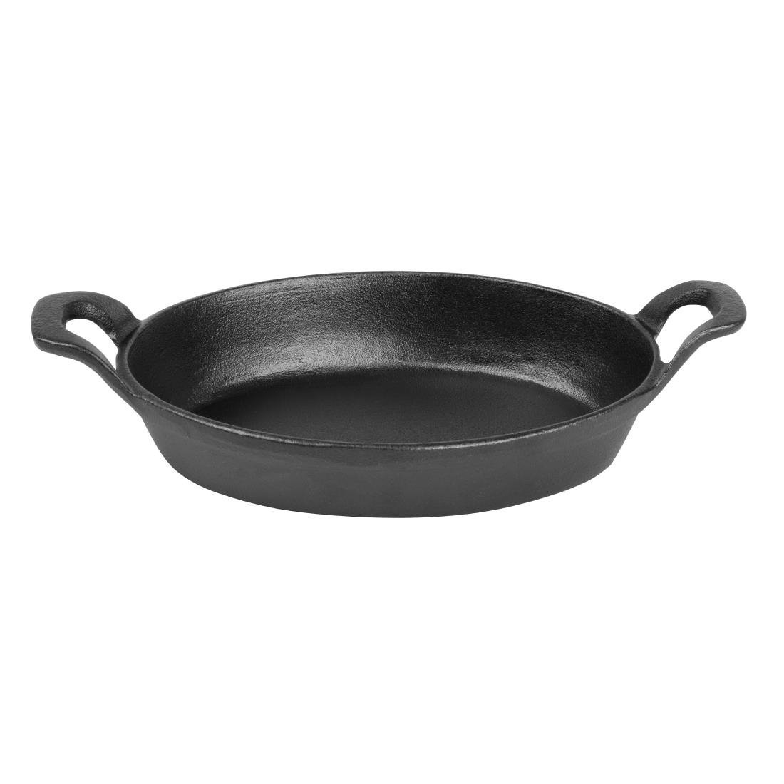 Olympia Cast Iron Oval Eared Dish - 220x150mm FW817 - Whisk Hospitality - FW817