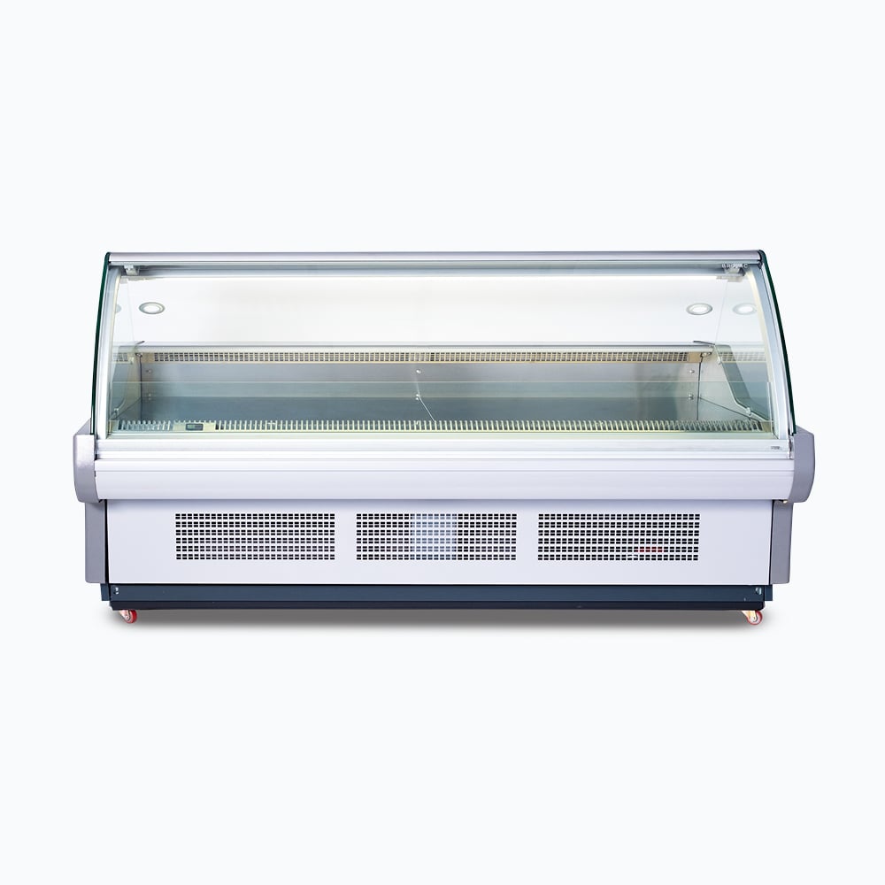 Bromic Curved Glass Deli Display - 2580mm - Whisk Hospitality - DD2500CG-NR