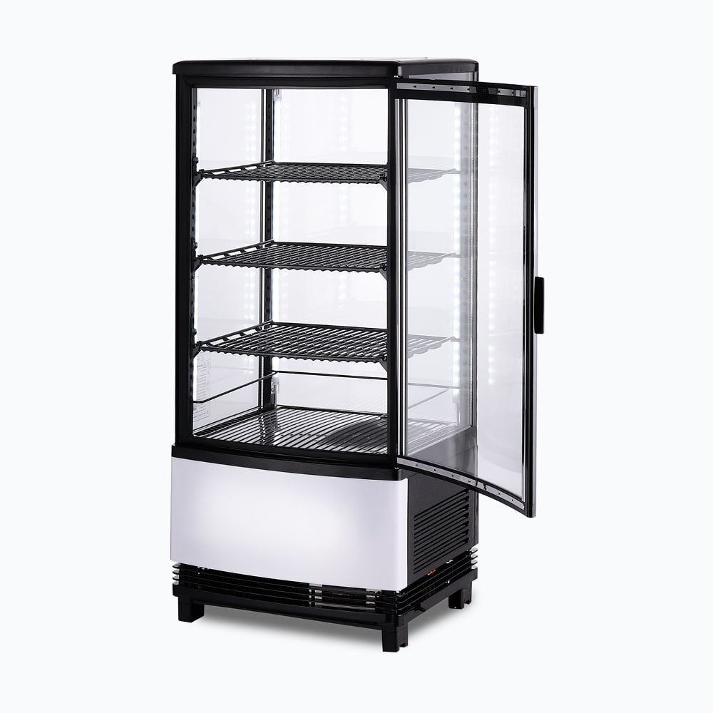 Bromic Countertop Fridge - 80L - 1 Door - Curved Glass - Black - Whisk Hospitality - CT0080G4BC-NR