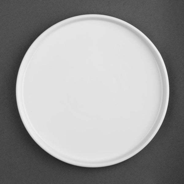 Olympia Whiteware Flat Round Plate - 270mm 10 2/3" (Box 4) FW814 - Whisk Hospitality - FW814