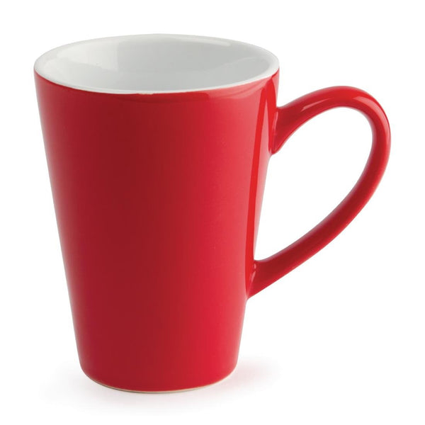 Olympia Cafe Latte Cup Red - 340ml (Box 12) GL486 - Whisk Hospitality - GL486