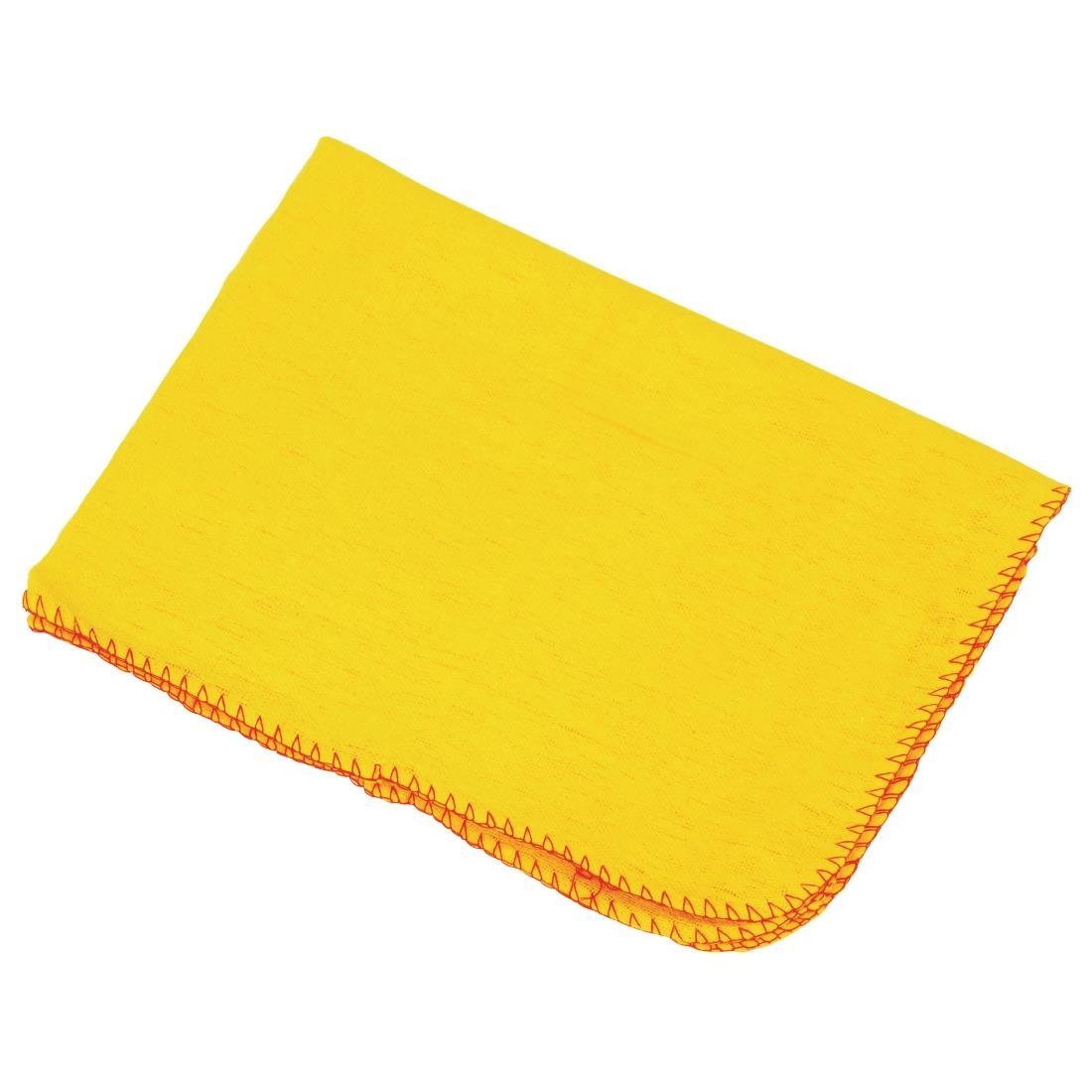 Jantex Yellow Dusters - 20x16" (Pack 10) E943 - Whisk Hospitality - E943