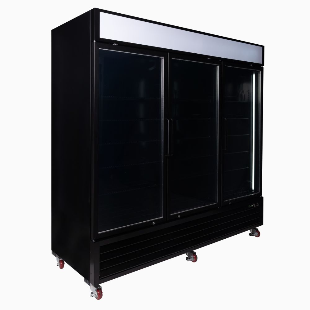 Bromic Upright Display Fridge 1980L - 3 Door - Flat Glass - Lightbox UC1980GDL - NR - Whisk Hospitality - UC1980GDL-NR