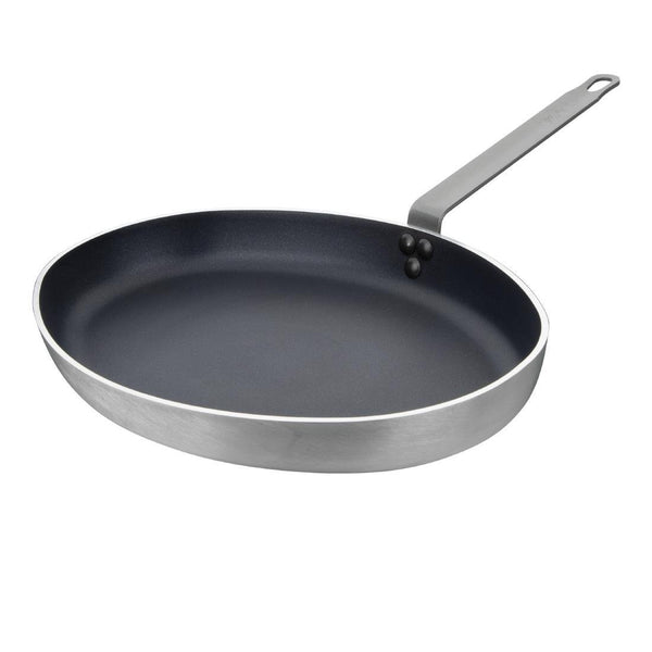 Vogue Oval Frypan Aluminium Non - stick Teflon Platinum Plus - 400mm 15 3/4" HT992 - Whisk Hospitality - HT992