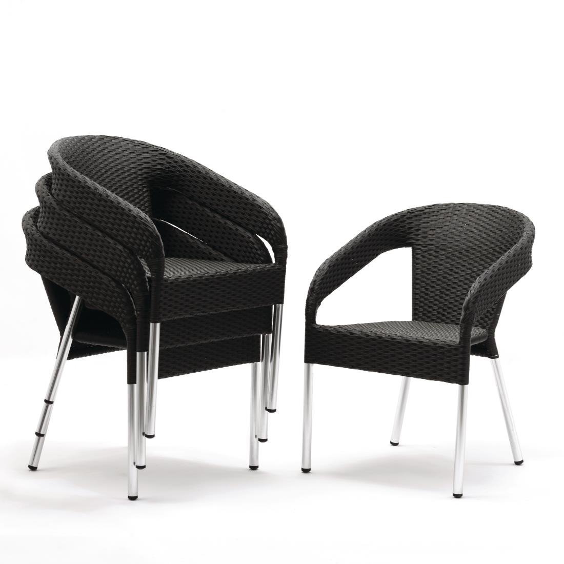 Bolero Wicker Wraparound Bistro Chair (Pack 4) CG223 - Whisk Hospitality - CG223