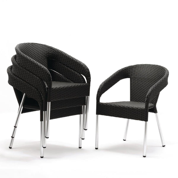 Bolero Wicker Wraparound Bistro Chair (Pack 4) CG223 - Whisk Hospitality - CG223