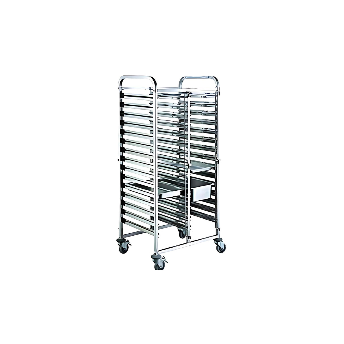 Gastronorme Pan Trolley - 1/1 - 16 Tiers - Double Row - 740mm*550mm*1735mm - Whisk Hospitality - 404090