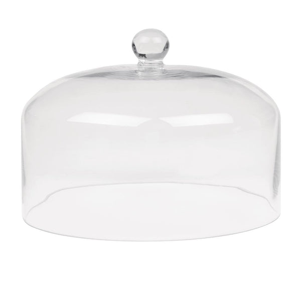 Olympia Glass Cake Stand Dome for Base CS013 - 285x200mm 11 1/5x 7 9/10" CS014 - Whisk Hospitality - CS014