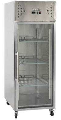 Exquisite One Door Stainless Steel Upright Chiller Glass Door - GSC650G - Whisk Hospitality - GSC650G