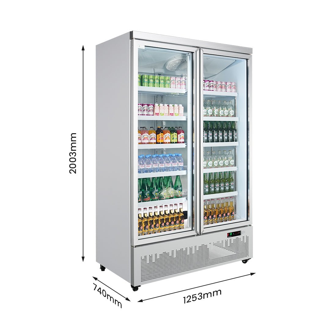 Thermaster Double Door Supermarket Fridge - LG-1000GBM - Whisk Hospitality - LG-1000GBM