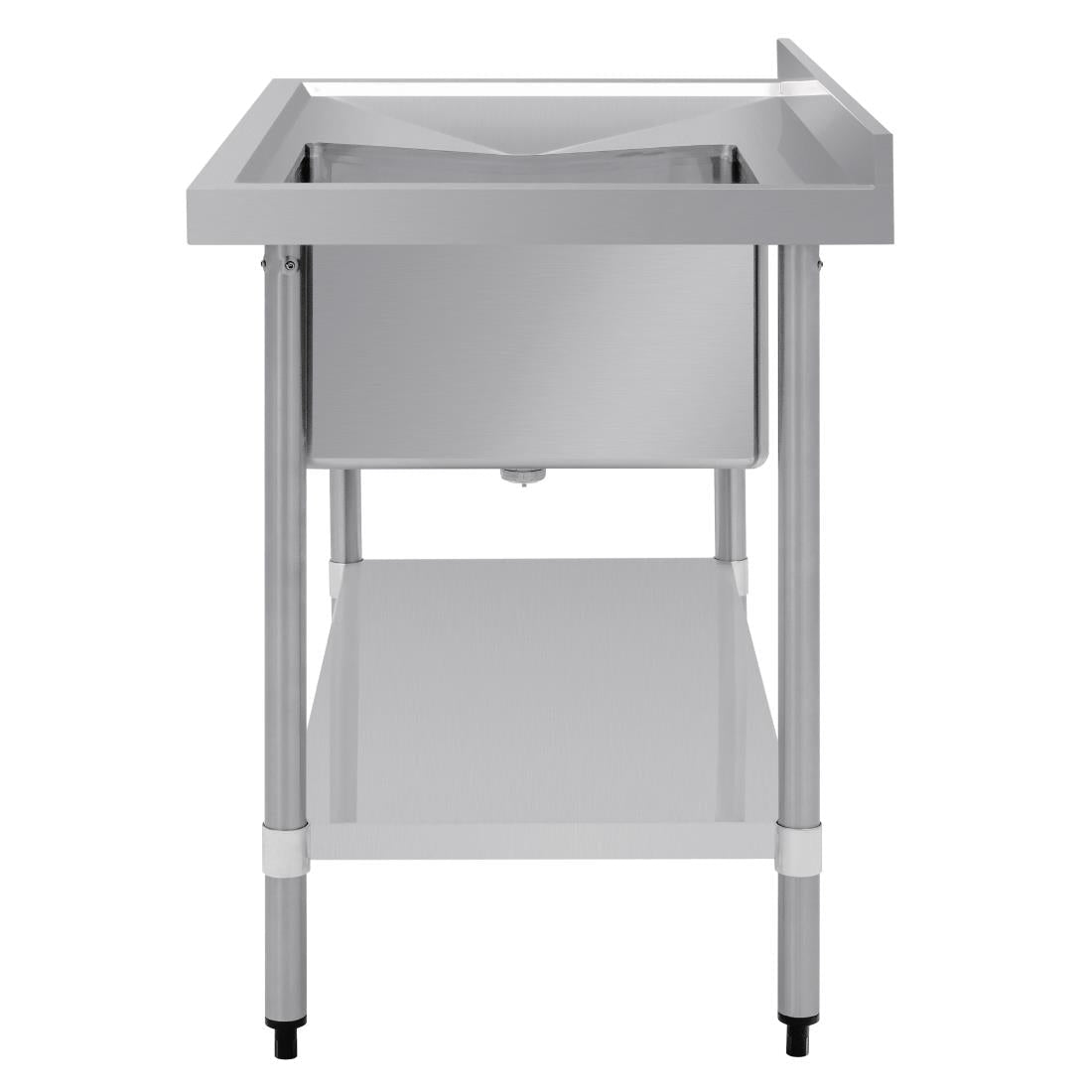 Vogue Single Bowl Sink L/H Drainer - 1200mm x700mm (90mm Drain) HC914 - Whisk Hospitality - HC914