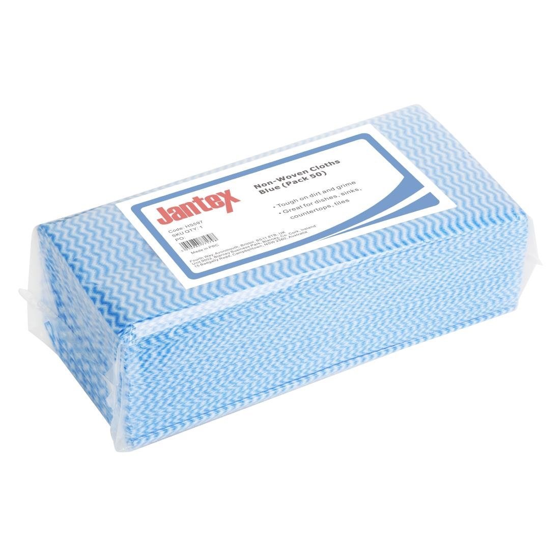 Jantex Non - Woven Cloths Blue (Pack 50) HS597 - Whisk Hospitality - HS597
