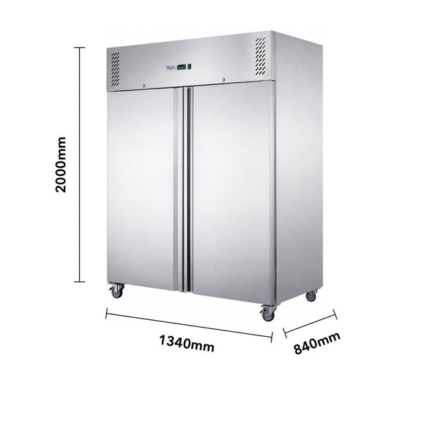 FED-X S/S Two Full Door Upright Freezer XURF1200SFV - Whisk Hospitality - XURF1200SFV