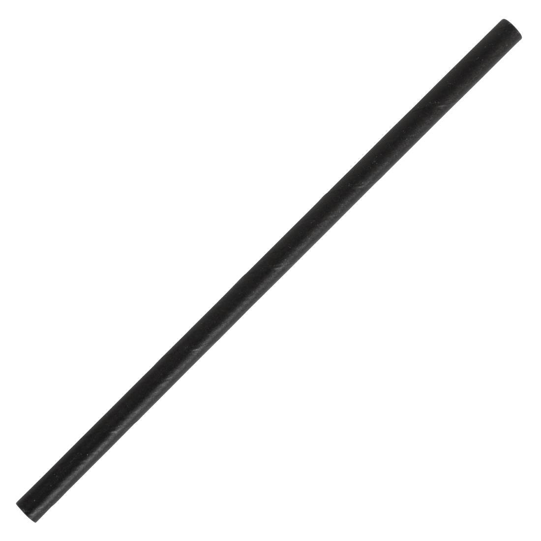 Fiesta Compostable Paper Cocktail Stirrer Straw Black - 140mm(Pack 250) CY080 - Whisk Hospitality - CY080